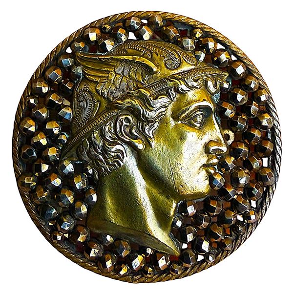 A DIVISION ONE PICTORIAL ALL OVER CUT STEEL BUTTON