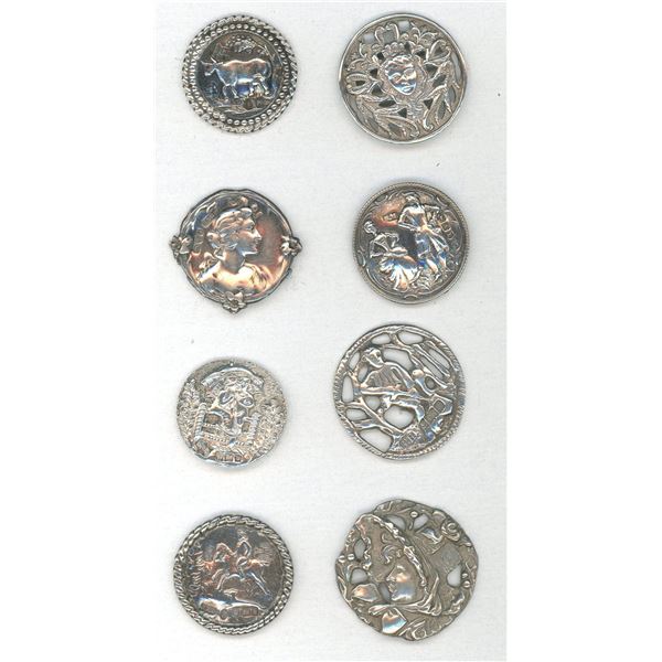 A SMALL SELECTION OF DIVISION ONE SILVER BUTTONS