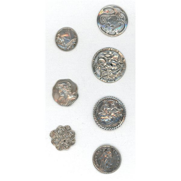 A SMALL SELECTION OF DIVISION ONE SILVER BUTTONS