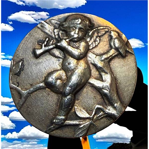 A DIVISION ONE SILVER PICTORIAL  BUTTON