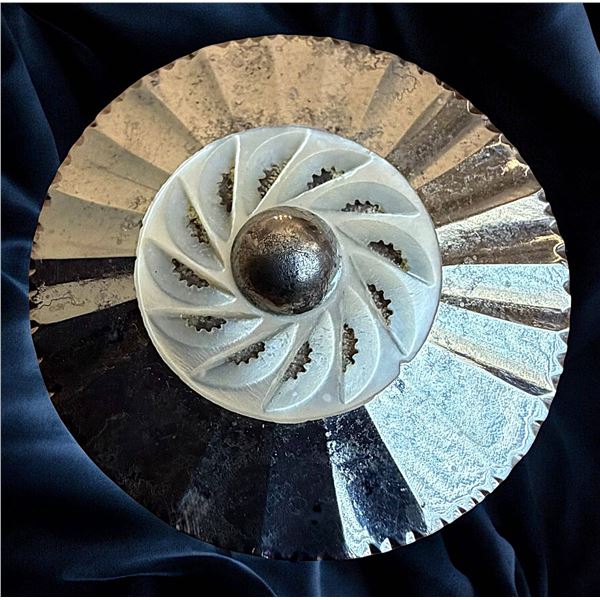 A DIVISION ONE PATTERNED STEEL BUTTON