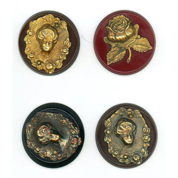 A SMALL CARD OF DIVISION 3 PICTORIAL MATCHING BUTTONS