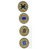 Image 1 : A SMALL CARD OF DIVISION ONE LARGE JEWLED BUTTONS