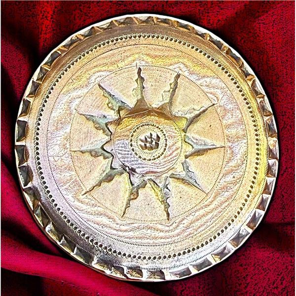 A DIVISION ONE ENGRAVED AND CHASED COPPER BUTTON