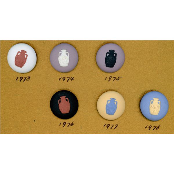 A SELECTION OF DIVISION THREE WEDGWOOD BUTTONS