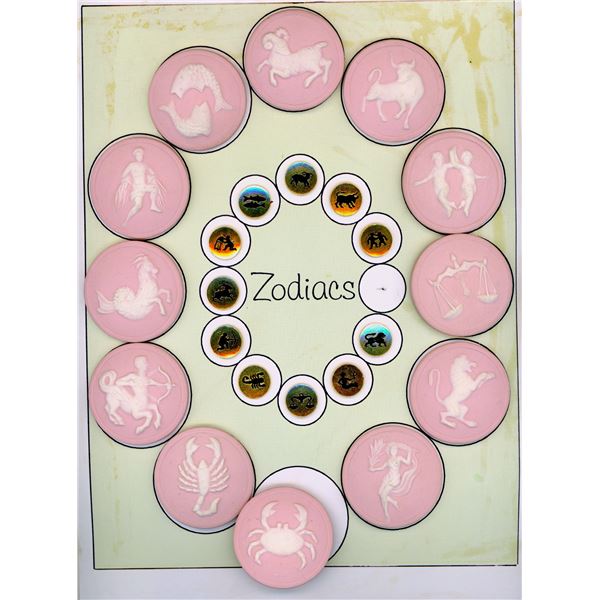 A CARD OF DIVISION THREE STUDIO ARTIST BUTTONS