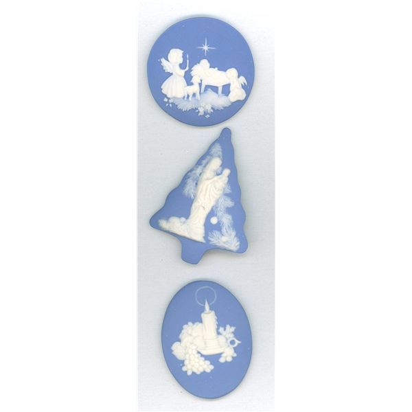 A SMALL CARD OF DIVISION THREE STUDIO ARTIST BUTTONS