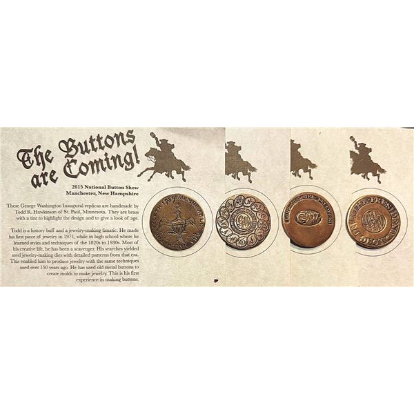 A SET OF DIVISION THREE GW INNAUGURAL BUTTONS