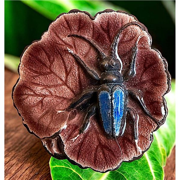 A SCARCE DIVISION ONE COLORFUL ENAMEL BUTTON
