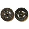 Image 3 : A PAIR OF PIERCED ENAMEL BUTTONS