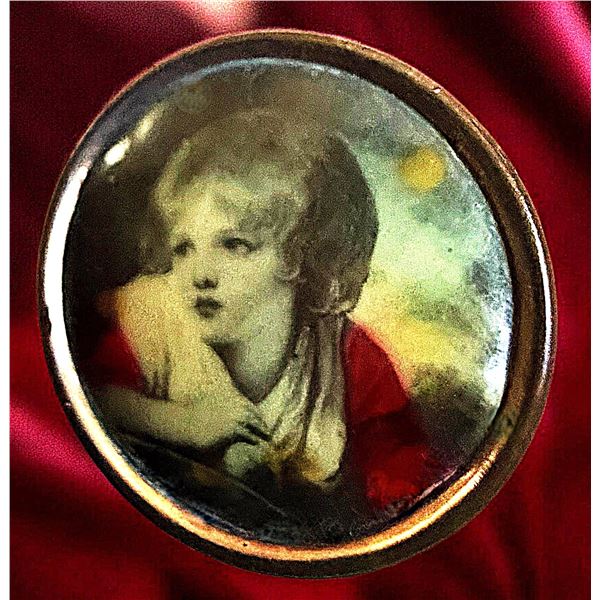 A DIVISION ONE HAND COLORED LITHO BUTTON