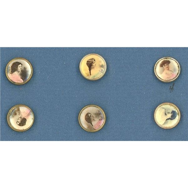 A SMALL CARD OF DIVISION ONE LITHO BUTTONS
