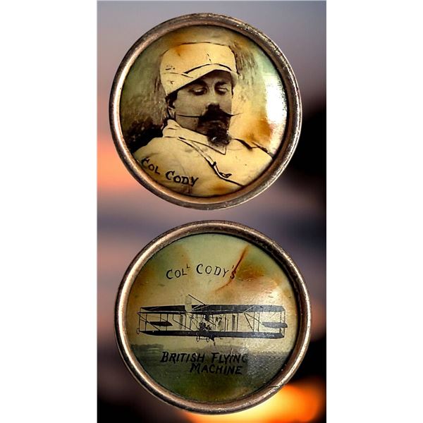 A RARE PAIR OF DIVISION ONE LITHO BUTTONS