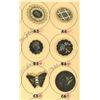 Image 1 : A SMALL CARD OF DIVISION THREE DAMASCENE BUTTONS