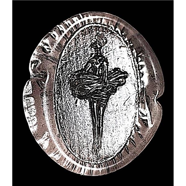 A DIVISION THREE ENGLISH GLASS BUTTON