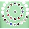 Image 1 : A PARTIAL CARD OF DIVISION ONE COLORFUL GLASS BUTTONS