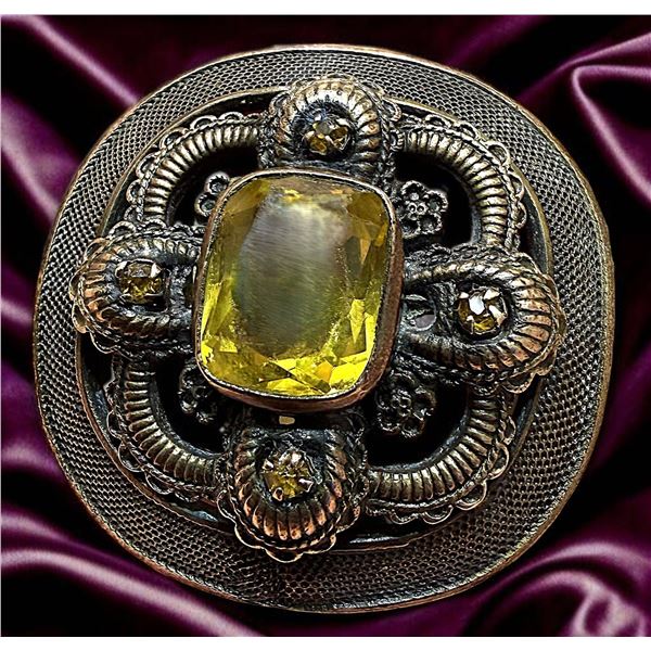 A DIVISIONJ ONE PIERCED GAY 90 JEWELED BUTTON