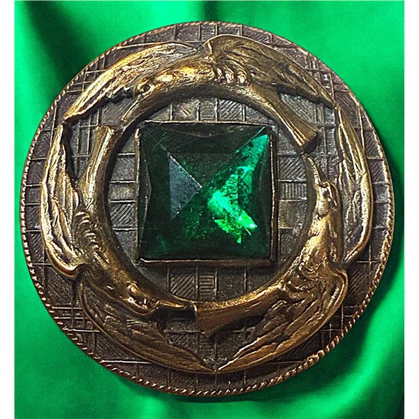 A DIVISION ONE VICTORIAN JEWELED BUTTON