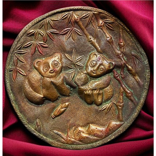 A DIVISION ONE REPOUSSE COPPER BUTTON