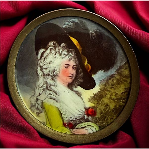 A DIVISION ONE COLORED LITHO SET IN BRASS