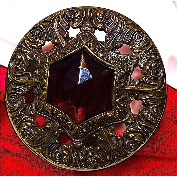 A DIVISION ONE VICTORIAN JEWELED BUTTON