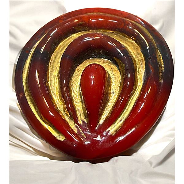 A DIVISION THREE ENGLISH GLASS BUTTON