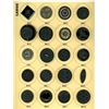 Image 1 : A CARD OF DIVISION ONE BLACK GLASS BUTTONS
