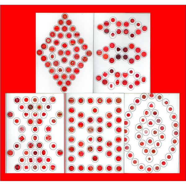 A BOX LOT OF 5 CARDS OF BUTTONS