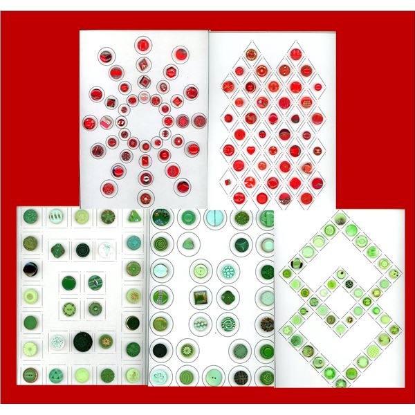 A BOX LOT OF 5 CARDS OF BUTTONS