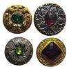 Image 1 : A SMALL CARD OF DIVISION ONE LARGE JEWEL BUTTONS