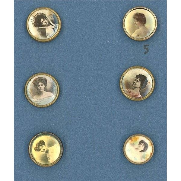 A SMALL CARD OF DIVISION ONE LITHO BUTTONS