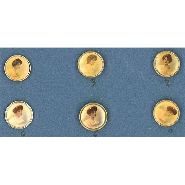 A SMALL CARD OF DIVISION ONE LITHO BUTTONS