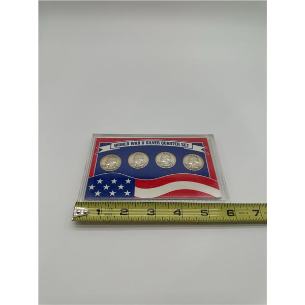 USA WWII Silver Washington Quarter Set