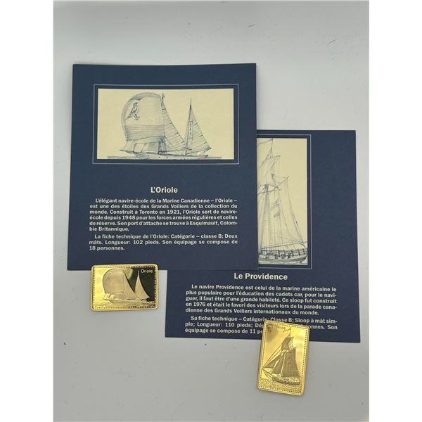 Tall Ships Silver Proof Bars (L’Oriole & Le Providence)