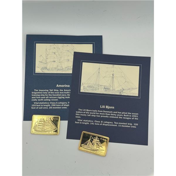 Tall Ships Silver Proof Bars (Amorina & Lili Bjorn)