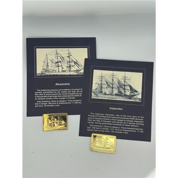 Tall Ships Silver Proof Bars (Alexandria & Imperator)