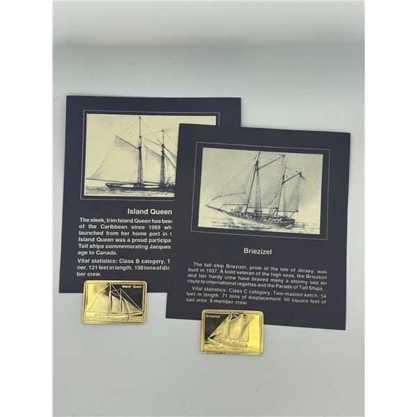 Tall Ships Silver Proof Bars (Island Queen & Brieziel)