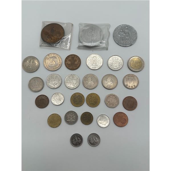 Mixed World Coins & Tokens Lot