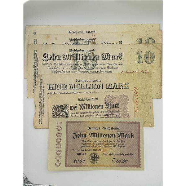 German Hyperinflation Banknotes (Group)