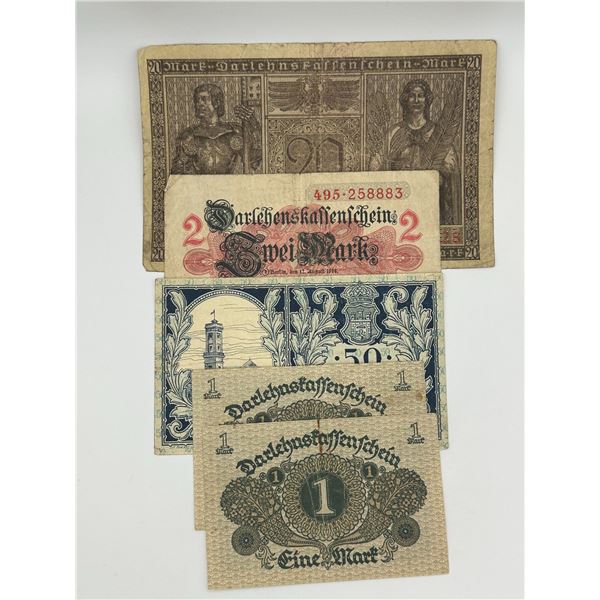German Notgeld & Early Reich Notes (Mixed Denominations)