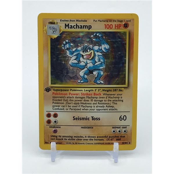 POKEMON TCG MACHAMP 1999 BASE SET TRADING CARD