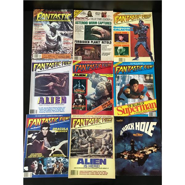 LOT OF 9 FANTASTIC FILM MAGAZINES