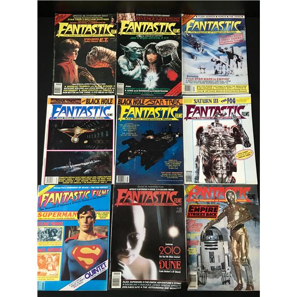 LOT OF 9 FANTASTIC FILM MAGAZINES
