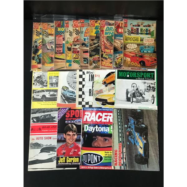 LOT OF MOTOR RACING COMICS AND MAGAZINES