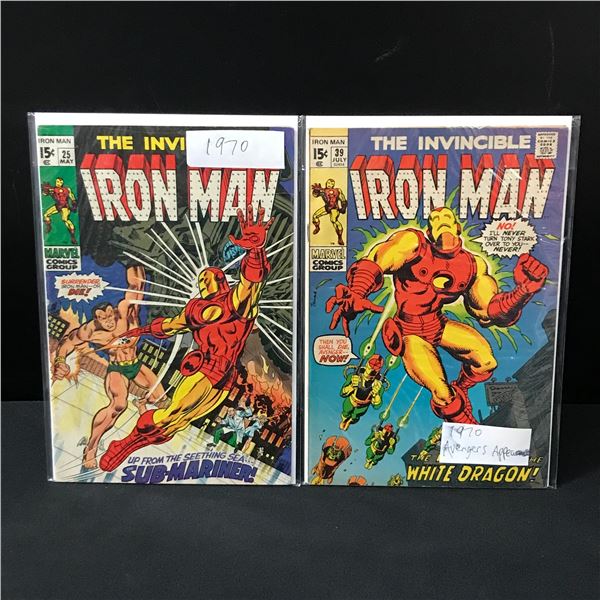 LOT OF 2 IRON MAN COMICS #25 & #39 - MARVEL COMICS