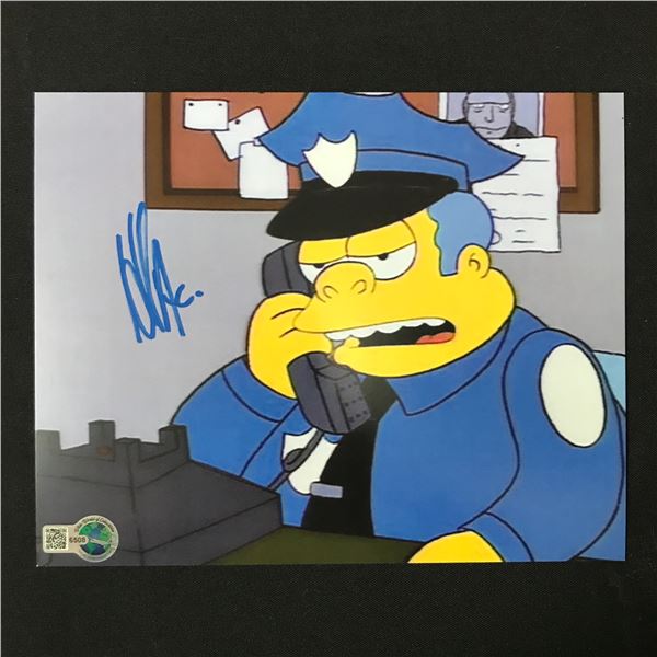 HANK AZARIA SIGNED CHIEF WIGGUM SIMPSONS 8X10 - WWOC COA