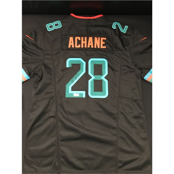 DE'VON ACHANGE SIGNED MIAMI DOLPHINS CUSTOM JERSEY - ACE COA