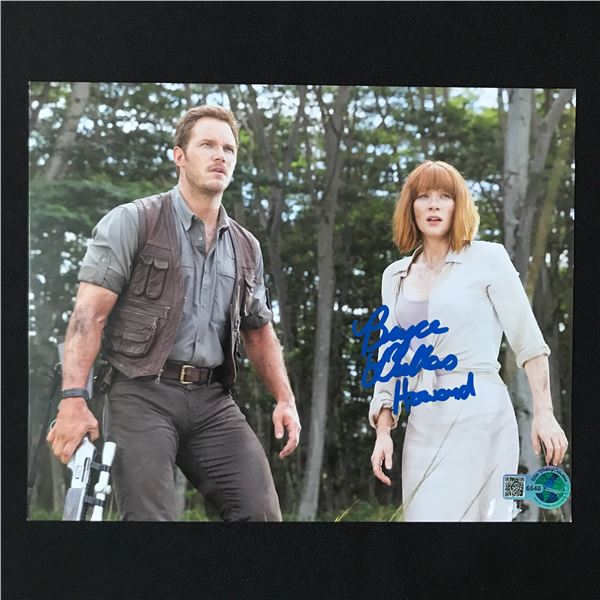 BRYCE DALLAS HOWARD SIGNED JURASSIC PARK 8X10 - WWOC COA