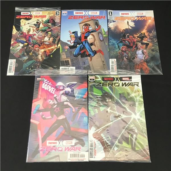 LO OF 5 ZERO WARS COMICS #1-5 - FORTNITE & MARVEL