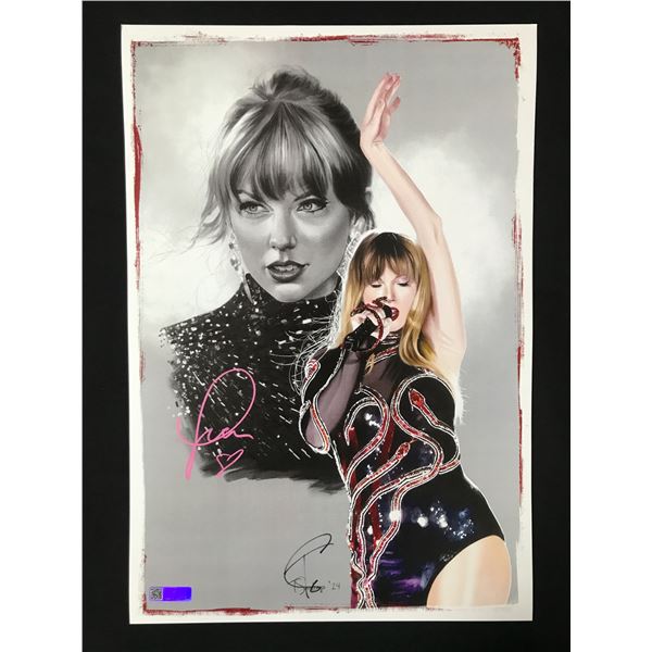 TAYLOR SWIFT SIGNED 11 X 18 PRINT- CELEBRITY COA